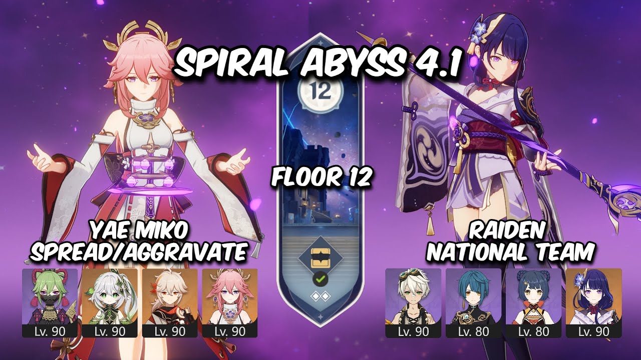 Napisz Krótki List Do świętego Mikołaja C5 Yae Miko Spread Aggravate || C4 Raiden National - Spiral Abyss 4.1