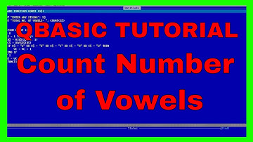 QBASIC Tutorial Counting number of Vowels in a String Using Function