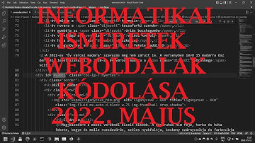 2022. május - Weboldalak kódolása (Informatikai ismeretek érettségi feladatsor)