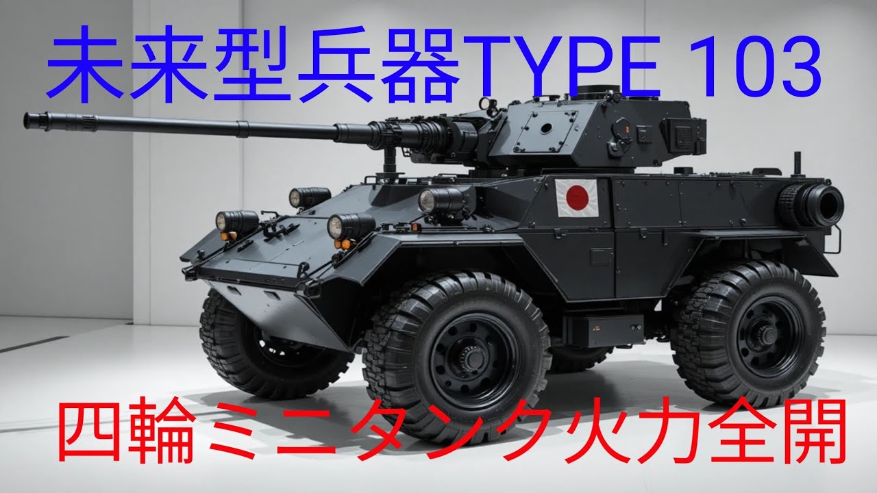 Type 103 2026年型Type 103四輪ミニタンク日本陸軍最新AI重機関銃完全解説! - YouTube