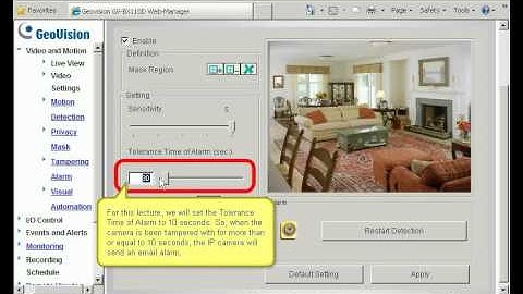 GeoVision - IP Camera Email Alert