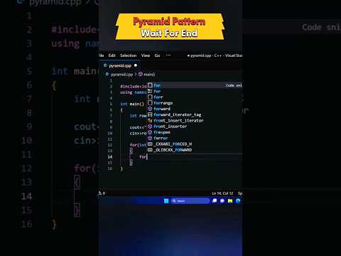 how to printing Pyramid Pattern using cpp#shorts#coding#programming#cpp