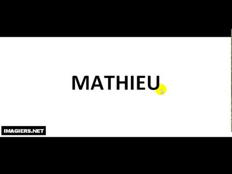 How To Pronounce French First Name # MATHIEU