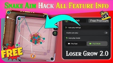 Full info Carrom Snake Aim Free Hack Autoplay Full Setting Guide Available #carrom