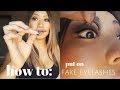 how to put on FAKE EYELASHES