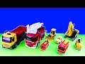 Feuerwehrauto, Bagger, Lastwagen &amp; Kran Construction Spielzeugautos für Kinder | Feuerwehrmann Sam