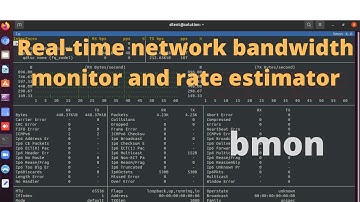 real time network bandwidth monitor and rate estimator