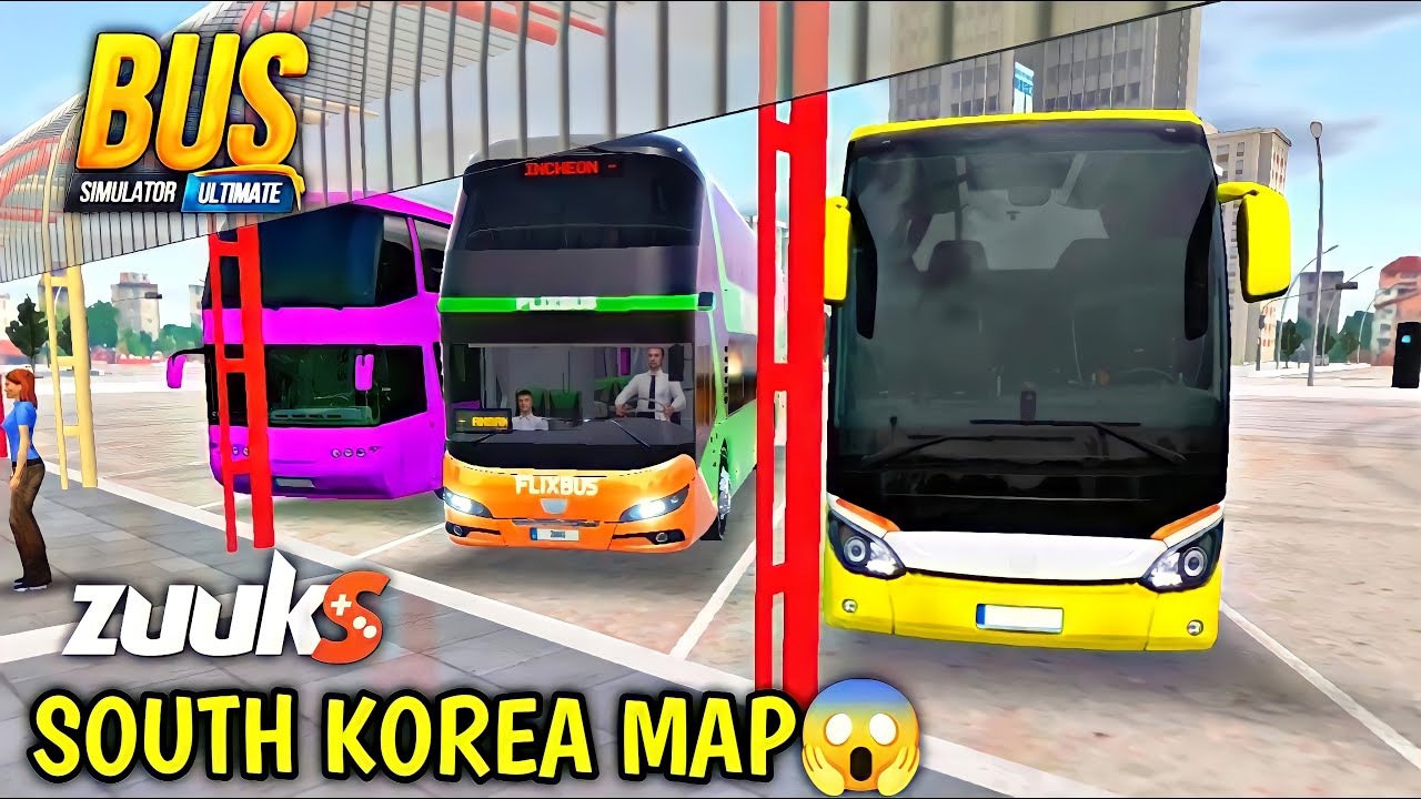 🚚Best Route In South Korea Map In Bus Simulator Ultimate 🏕 | Bus Gameplay