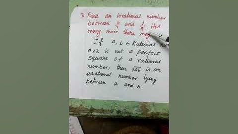 CLASS 9 Chapter-1 Rational Numbers Q2,Q3,Q4. Finding irrational numbers between two rational numbers