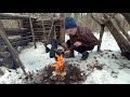 Pre-Winter Preparation for Porcupine Living on the Property - Part 3 - Roof Finished/Bacon over fire