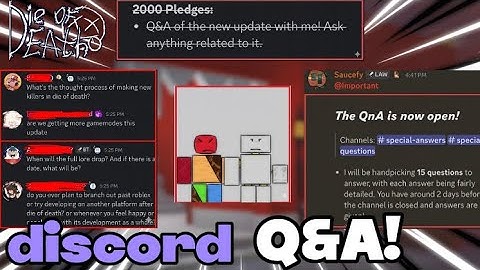 DISCORD QnA Milestone 4 Teaser! | Die Of Death Quality of Life (Be Anything UPD)