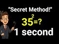 🔥 “35² Trick! Mind-Blowing Shortcut You’ll Learn in 10 Seconds!”#mathtricks