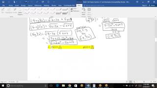 3.7 Math 136 Extra Problems on Operations of Functions