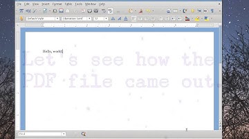 Making PDF files using LibreOffice