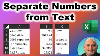 How To Separate Numbers From Text In Excel - Excel Tips & Tricks #shorts