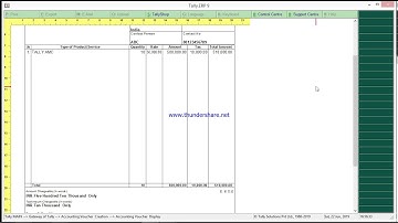 AMC Customization in Tally |  Contract Maintenance in Tally