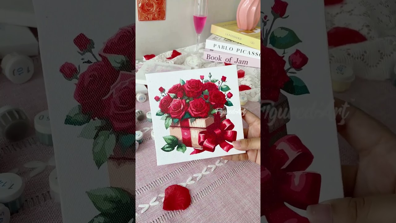 Figured'Art Mini Paint by numbers | Red Rose Valentine's Day Series 2 