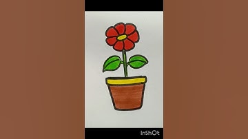 Easy Flower drawing idea for kids #ytshorts #shortsfeed​ #drawing​  #youtubeshorts​ #trending​