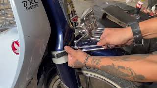 TWR製 スーパーカブ C125用 フロントバスケットベース取り付け