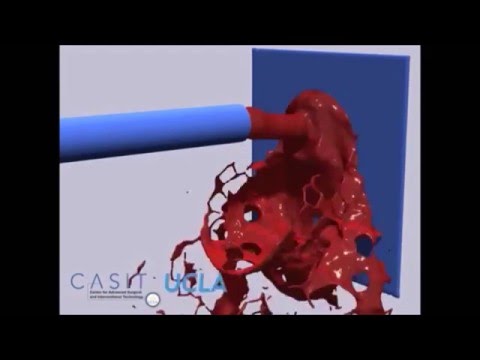 Artificial Injury simulation تمثيل ثلاثي الأبعاد لاختراق الرصاصة لجسم الإنسان و كيفية تدفق ...