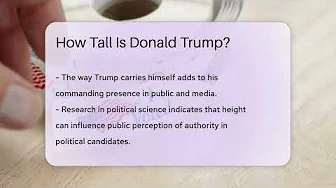 How Tall Is Donald Trump? - CountyOffice.org thumbnail