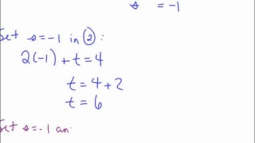 Intersection of Lines in 2  and 3 space Ex 4 and 5 June 12 2013