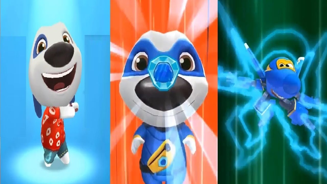 Talking Tom Hero Dash VS Super Wings : Jett Run VS TALKING TOM GOLD RUN HAWAIIAN HANK Gameplay