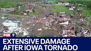 Extensive Damage After Iowa Tornado: Drone Video