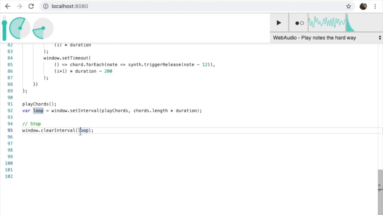 Teaser - WebAudio, WebMIDI & ToneJS