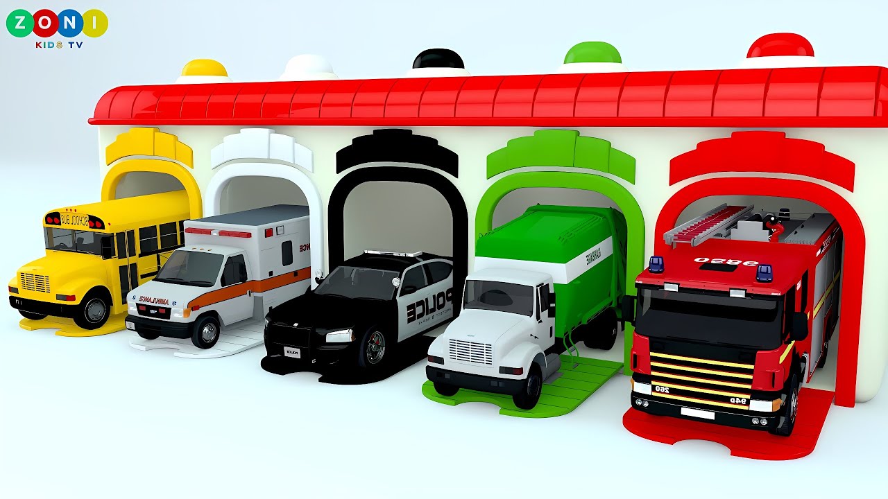 Colors for Children to Learn with Street Vehicles - Colours for Kids to ...