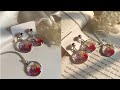 DIY UV Resin Jewellery Set- Handmade Earrings & Pendant -Making at Home - Flower Jewellery