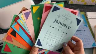 2021 Cricut Calendar made on the Cricut Joy
