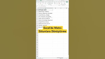 Excel’de Metni Sütunlara Dönüştürme #excel #exceleğitimi #exceltips #excelkursu