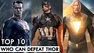 Top 10 Superheroes Who Can Defeat Thor In MCU \& DC | Explained In Hindi | BNN Review