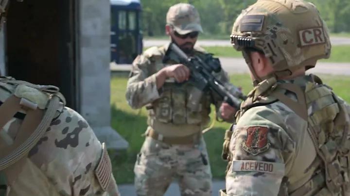 156th CRG conducting shoot, move, communicate and close quarters battle training during Sentry North