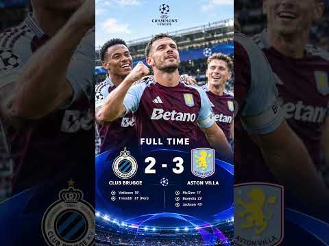 Club Brugge vs Aston Villa 2-3 | Full Match Result,  Goals & Highlights | UEFA Champions League