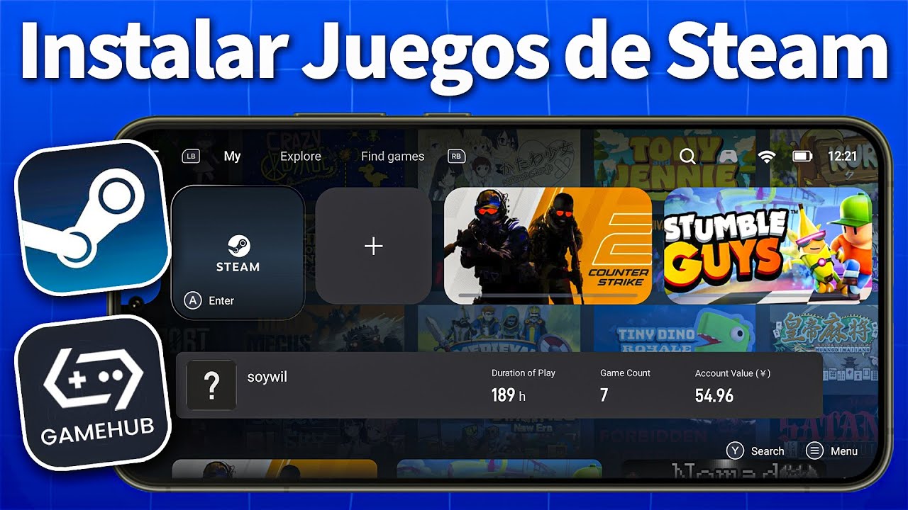 Como Instalar JUEGOS de STEAM en Android Guia Completa🔥 - YouTube