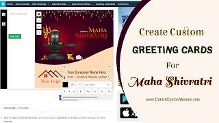 Create Custom Maha Shivratri Wishes Card with Name, Message and Quote screenshot 1