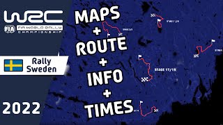 WRC Rally Sweden 2022 : Maps : Route : Stage Info : Times