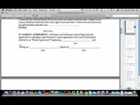 How to Fill Out A Sublease Agreement