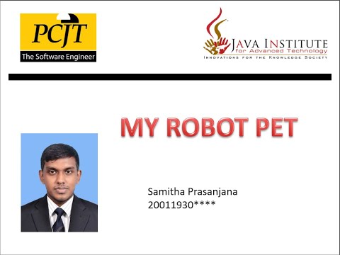 Robot Car(My Robot Pet) Project | Java Institute | PCJT Software Engineering | Robotics