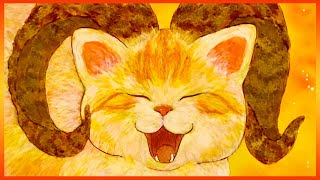 猫にツノ生えた【イラスト メイキング】水彩画と日本画で描きます