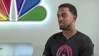 Texas Tech's Donovan Atwell visits with Pete Christy