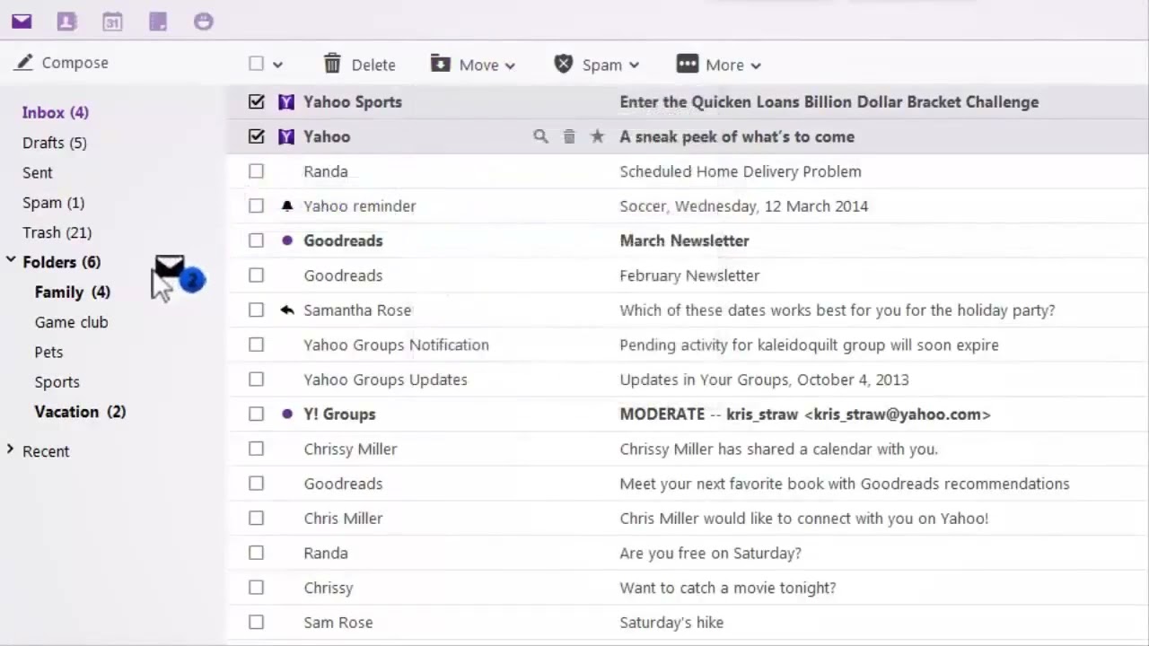 How To Organize Your Yahoo Email Inbox Youtube