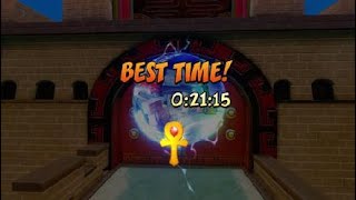 Crash Bandicoot N. Sane Trilogy warped levels 3 new record Orient Express 0:21:15 time