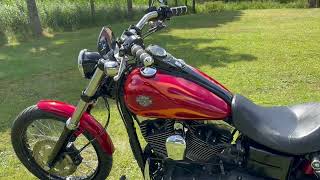 FXDWG Dyna wide glide uit 2013 te koop. 103 CI / 6 speed . Ember red sungloss & flames. 