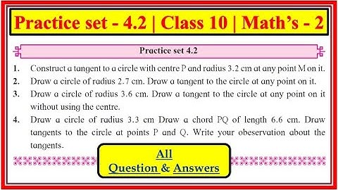 Practice Set 4.2 Class 10th | maths 2 | Chapter 4 Geometric constructions #class10th