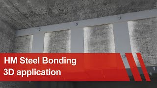 Structure strengthening with steel bonding adhesive