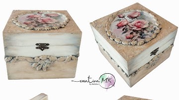 How to make a simple and beautiful decoupage box? #dekupaz #decoupageforbeginners