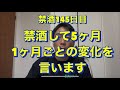 禁酒5ヶ月の変化を1ヶ月ごと言う。アル中、禁酒、精神崩壊、絶望、地獄、断酒、重度アルコール依存症、不眠症、酒鬱、不安症、パニック症、自律神経失調症